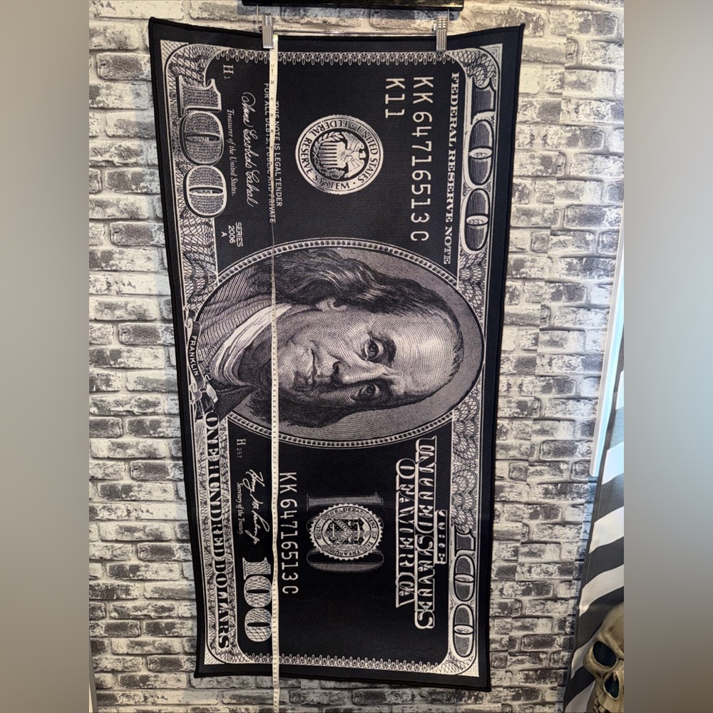 $100 Black And White Custom Rug